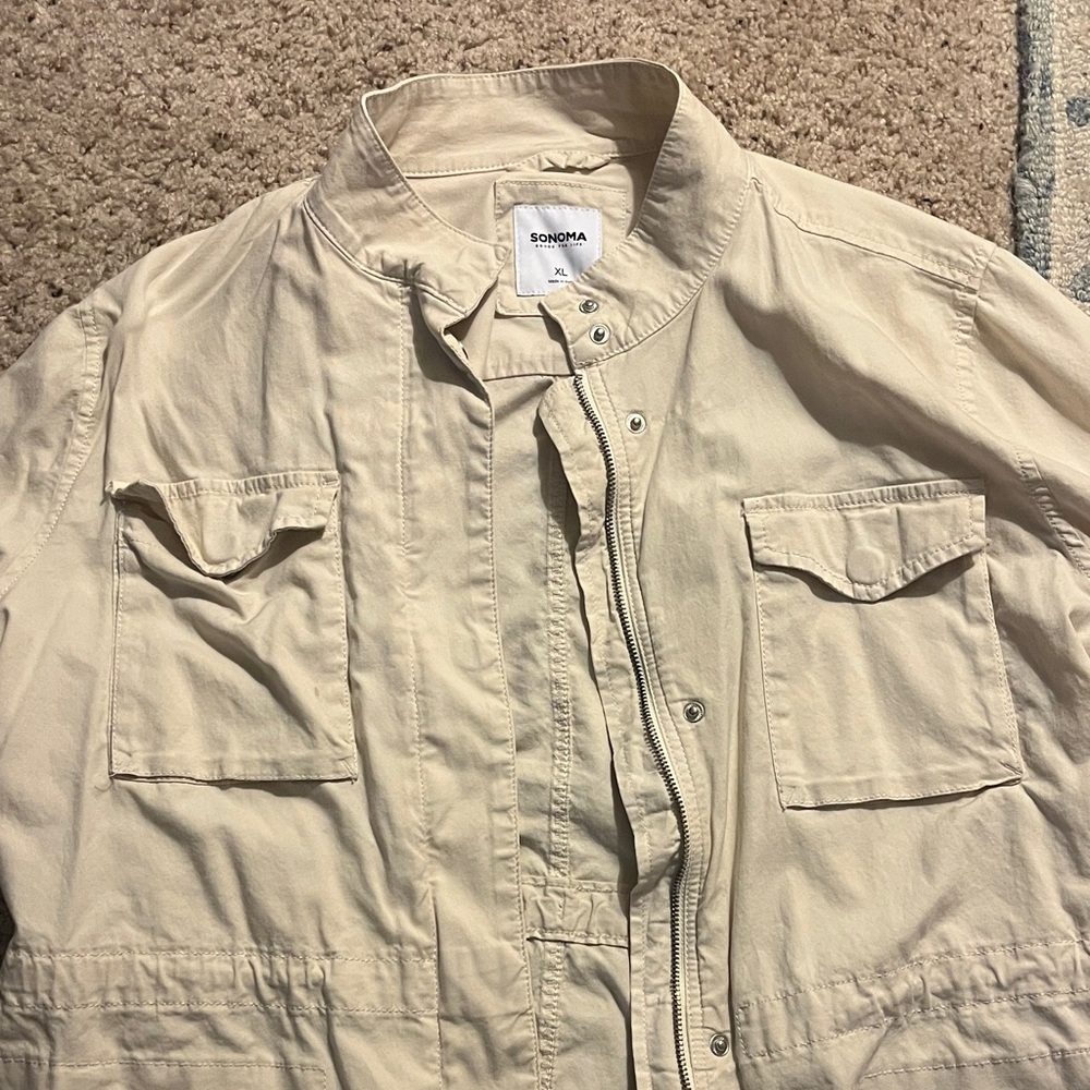 Sonoma Women’s Light Tan Shirt Jacket
